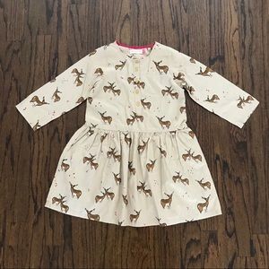 Pink Chicken Deer Print Dress 🦌